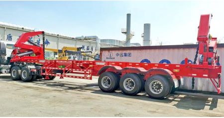 Container Loader Trailer with Crane will be sent to Papua New Guinea