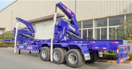 3 Axle Container Side Lifter with Crane will Send to Papua New Guinea