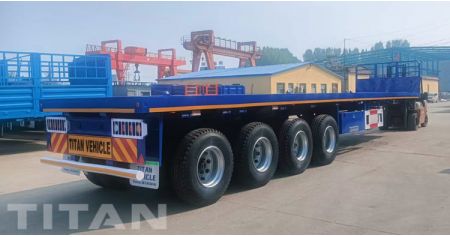 4 Axle New Flatbed Truck Container Trailer will be Sent to Papua New Guinea