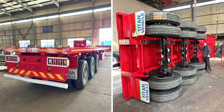 Tri Axle Trailer Flat Bed for Sale in Papua New Guinea