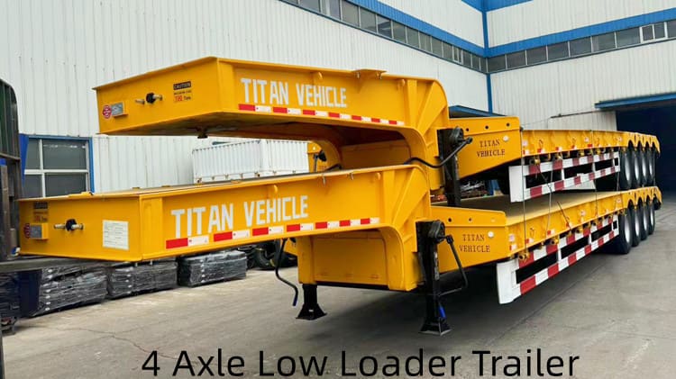 4 Axle 100 Tons Low Loader Trailer for Sale in Papua New Guinea