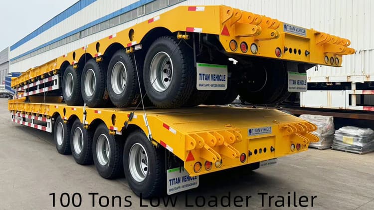 4 Axle 100 Tons Low Loader Trailer for Sale in Papua New Guinea