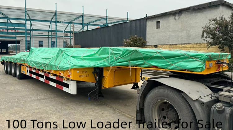 4 Axle 100 Tons Low Loader Trailer for Sale in Papua New Guinea