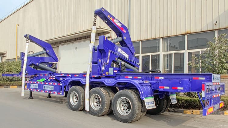 3 Axle Container Side Lifter with Crane for Sale in Papua New Guinea