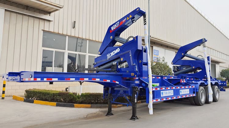 3 Axle Container Side Lifter with Crane for Sale in Papua New Guinea