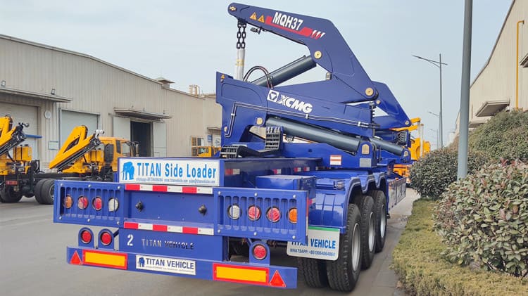 3 Axle Container Side Lifter with Crane for Sale in Papua New Guinea