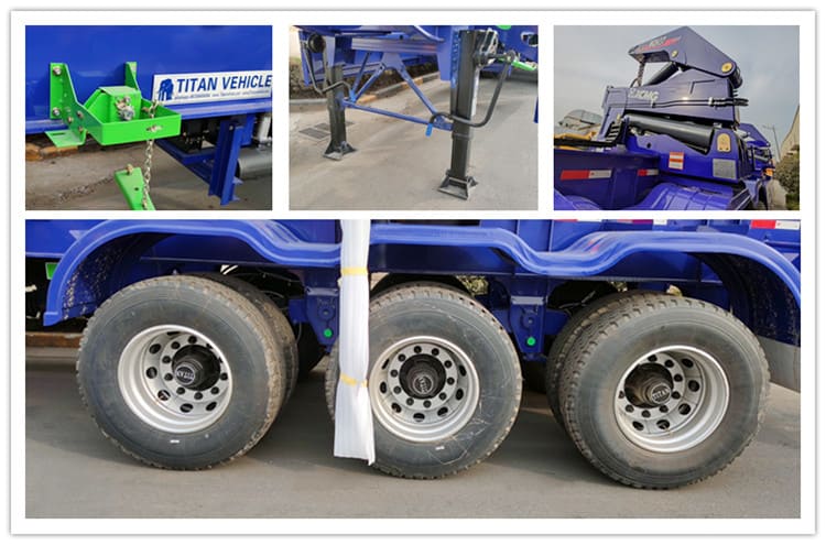 3 Axle Container Side Lifter with Crane for Sale in Papua New Guinea