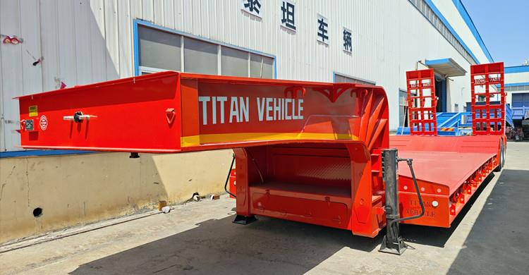 80 Ton Low Bed Truck Trailer for Sale in Papua New Guinea