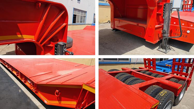 80 Ton Low Bed Truck Trailer for Sale in Papua New Guinea