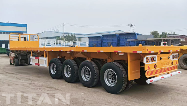 4 Axle 40 Ft Flatbed Semi Trailer for Sale in Papua New Guinea