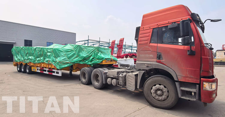3 Axle 40 Feet Low Bed Trailer for Sale in Papua New Guinea