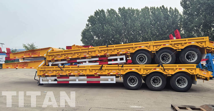 3 Axle 40 Feet Low Bed Trailer for Sale in Papua New Guinea