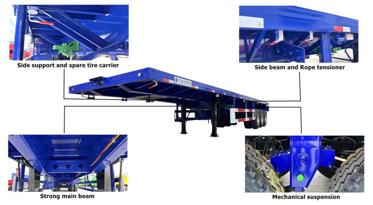 Semi Flatbed Trailer for Sale Near Me in Papua New Guinea