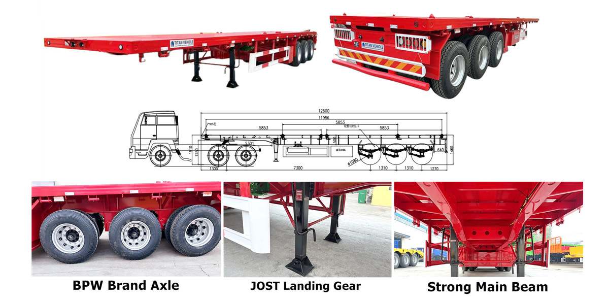 Semi Flatbed Trailer for Sale Near Me in Papua New Guinea
