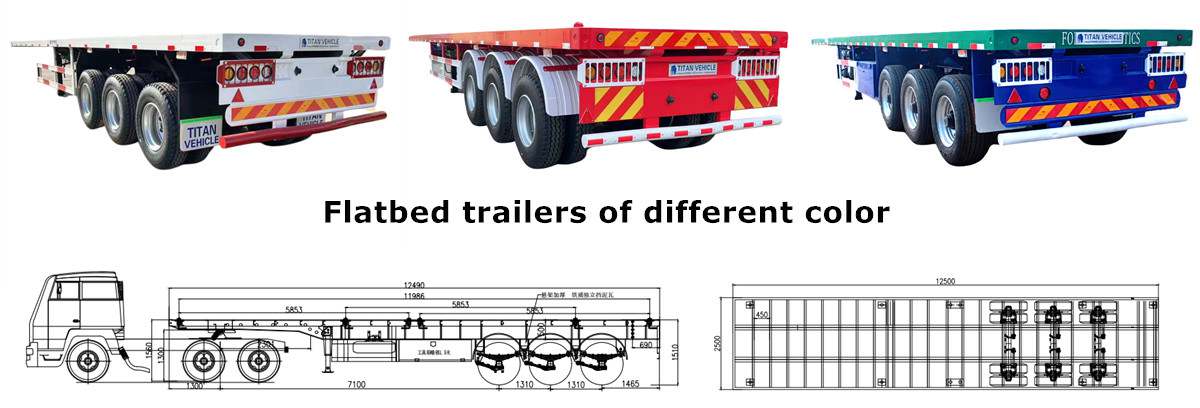 Semi Flatbed Trailer for Sale Near Me in Papua New Guinea