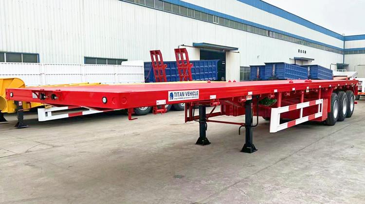 Tri Axle 40 FT Flatbed Trailer for Sale Price in Papua New Guinea Lae
