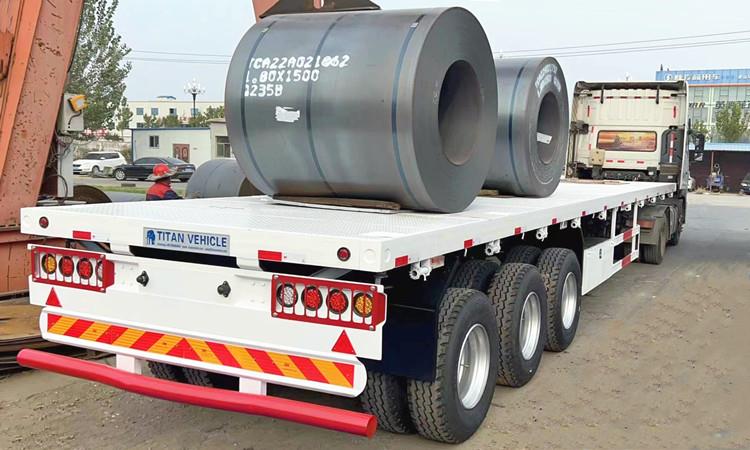 3 Axle 40 Foot Flatbed Semi Trailer for Sale in Papua New Guinea Port Moresby