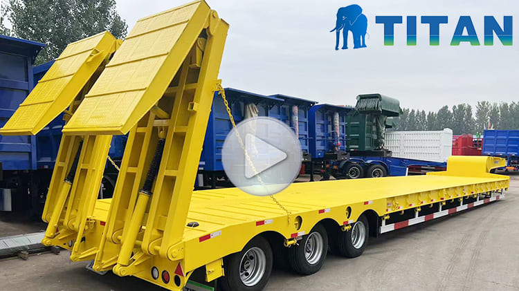 Tri Axle Semi Low Loader Trailer for Sale in Papua New Guinea
