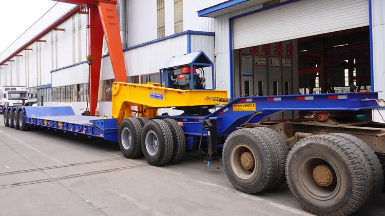 120 Ton Detachable Gooseneck Low Bed Trailer for Sale in Papua New Guinea