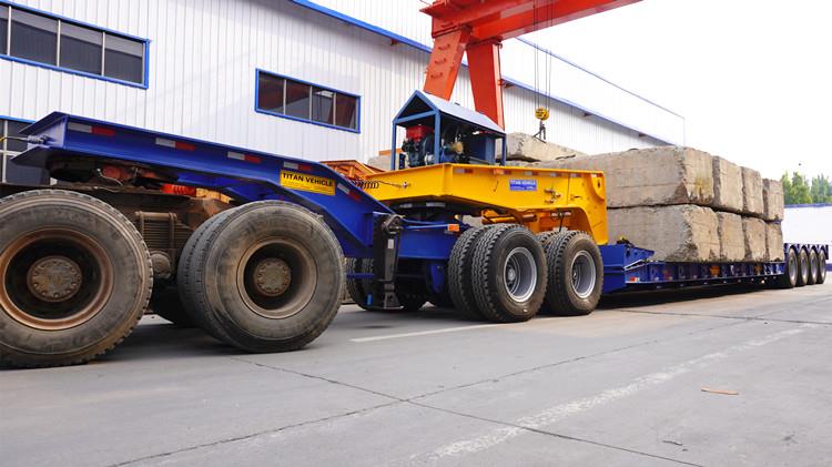 120 Ton Detachable Gooseneck Low Bed Trailer for Sale in Papua New Guinea