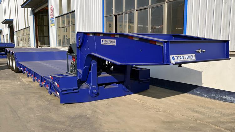 3 Axle 60 Ton Removable Gooseneck Lowboy Trailer for Sale in Papua New Guinea