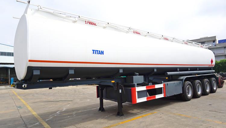 4 Axle 50000 Liters Fuel Transport Tanker Trailer with Airbag Suspension