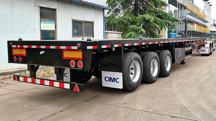 CIMC China Tri Axle 40 Foot Flatbed Semi Trailer for Sale in Papua New Guinea
