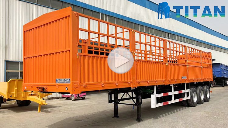 3 Axle 60 Ton Fence Semi Trailer for Sale in Papua New Guinea