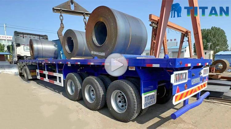 40FT Flatbed Container Truck Trailer for Sale in Papua New Guinea Pot Mosbi