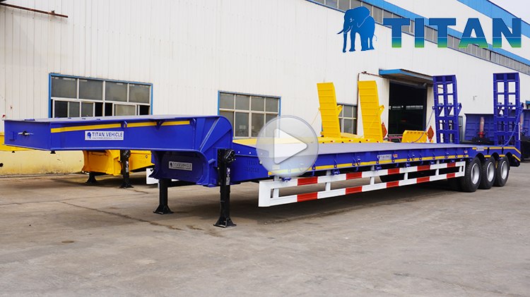 Low Bed Truck Semi Trailer | 3 Axle Low Bed Trailer for Sale in Papua New Guinea