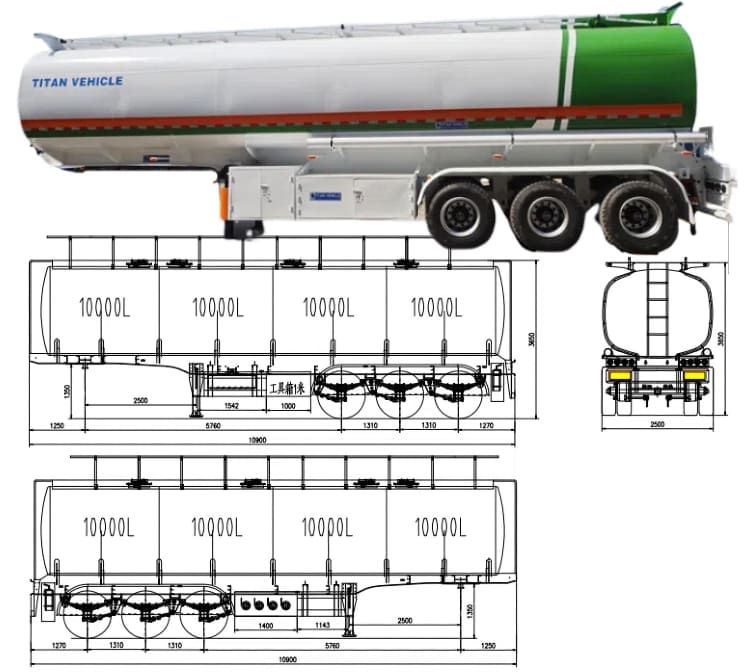 Tri Axle Fuel Tanker Trailer for Sale in Papua New Guinea Port Moresby