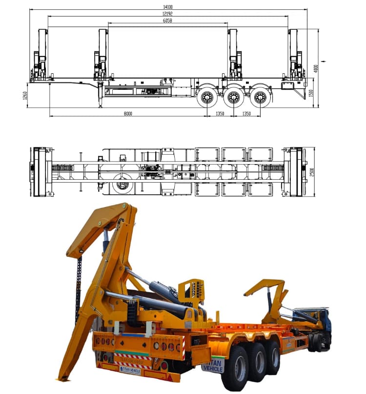 40FT Side Lifter Trailer for Sale in Papua New Guinea Port Moresby