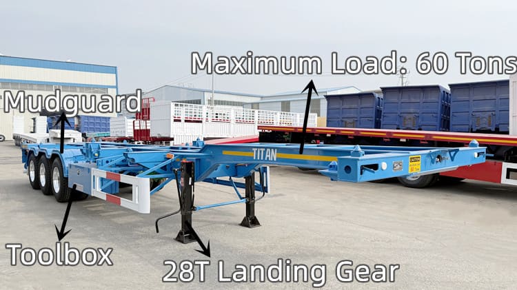 Tri Axle 40Ft Container Semi Trailers Price in Papua New Guinea