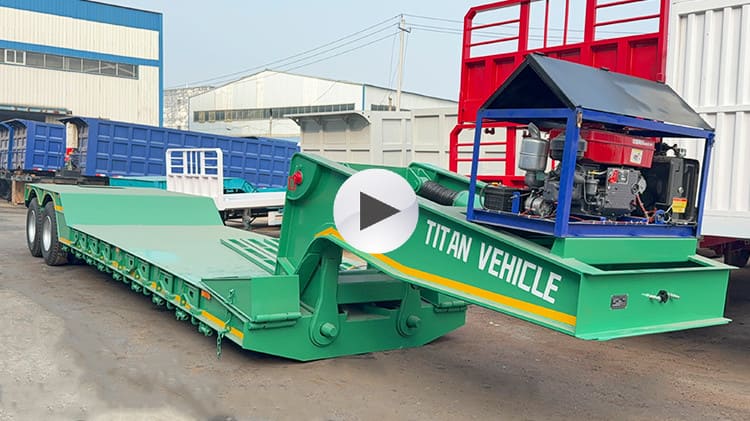 2 Axle 60 Ton Gooseneck Lowboy Trailer for Sale in Papua New Guinea