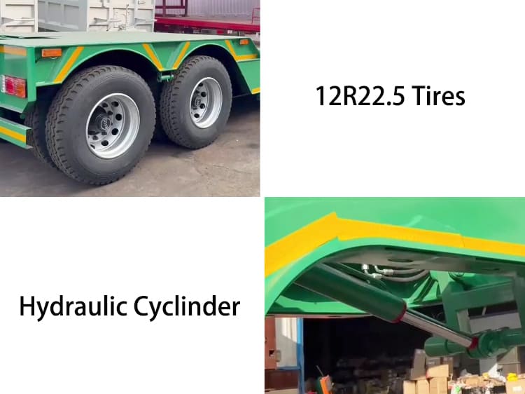 2 Axle 60 Ton Gooseneck Lowboy Trailer for Sale in Papua New Guinea
