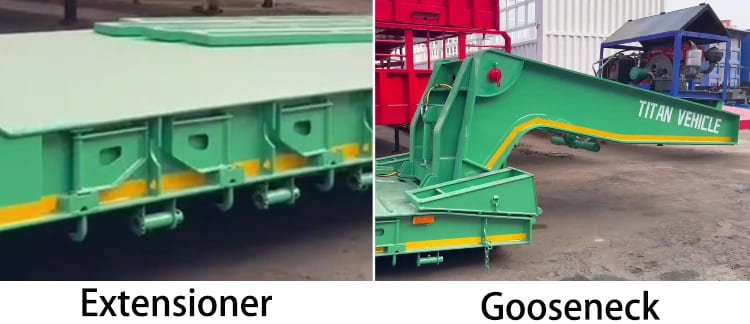 2 Axle 60 Ton Gooseneck Lowboy Trailer for Sale in Papua New Guinea