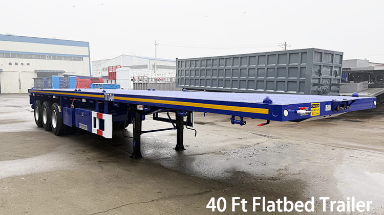 2025 New 3 Axle 40 Ft Flatbed Trailer for Sale in Papua New Guinea