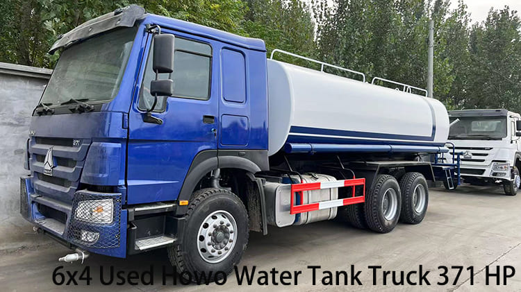 RHD 6x4 Used Howo Water Tank Truck 371 HP for Sale in Papua New Guinea
