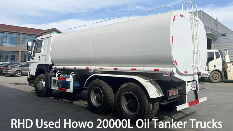 RHD Used Howo 20000L Oil Tanker Trucks for Sale in Papua New Guinea