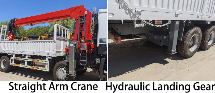RHD Used Howo Crane Truck 8x4 for Sale in Papua New Guinea