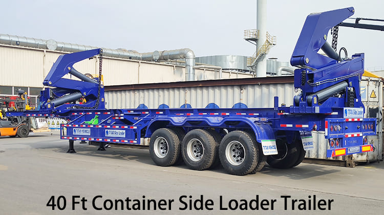 Tri Axle 40 Ft Container Side Loader Trailer for Sale in Papua New Guinea