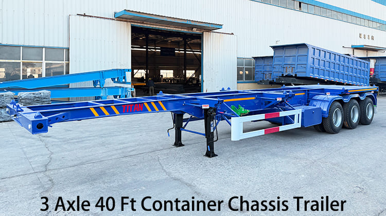 3 Axle 40Ft Container Chassis Trailer for Sale in Papua New Guinea