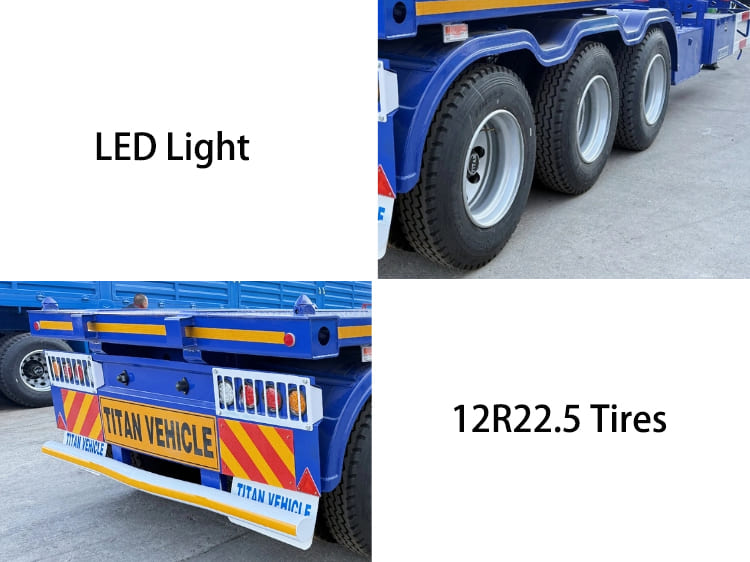 3 Axle 40Ft Container Chassis Trailer for Sale in Papua New Guinea