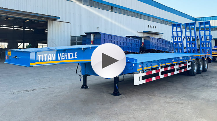 3 Axle 80 Ton Low Bed Trailer for Sale in Papua New Guinea