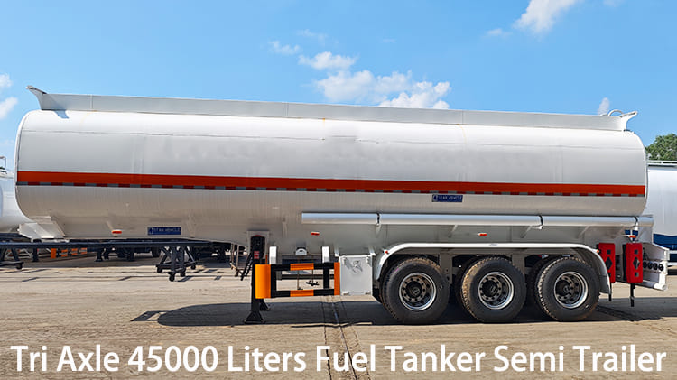 Tri Axle 45000 Liters Fuel Tanker Semi Trailer for Sale in Papua New Guinea