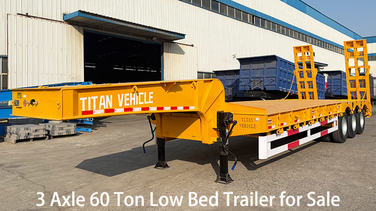 3 Axle 60 Ton Low Bed Trailer for Sale in Papua New Guinea