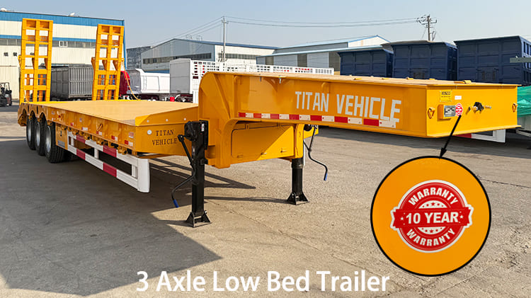 3 Axle 60 Ton Low Bed Trailer for Sale in Papua New Guinea
