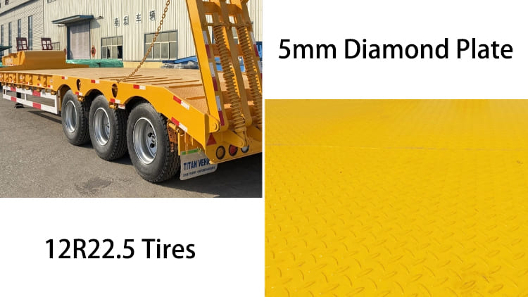 3 Axle 60 Ton Low Bed Trailer for Sale in Papua New Guinea