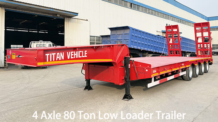 4 Axle 80 Ton Low Loader Trailer for Sale in Papua New Guinea