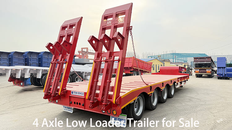 4 Axle 80 Ton Low Loader Trailer for Sale in Papua New Guinea
